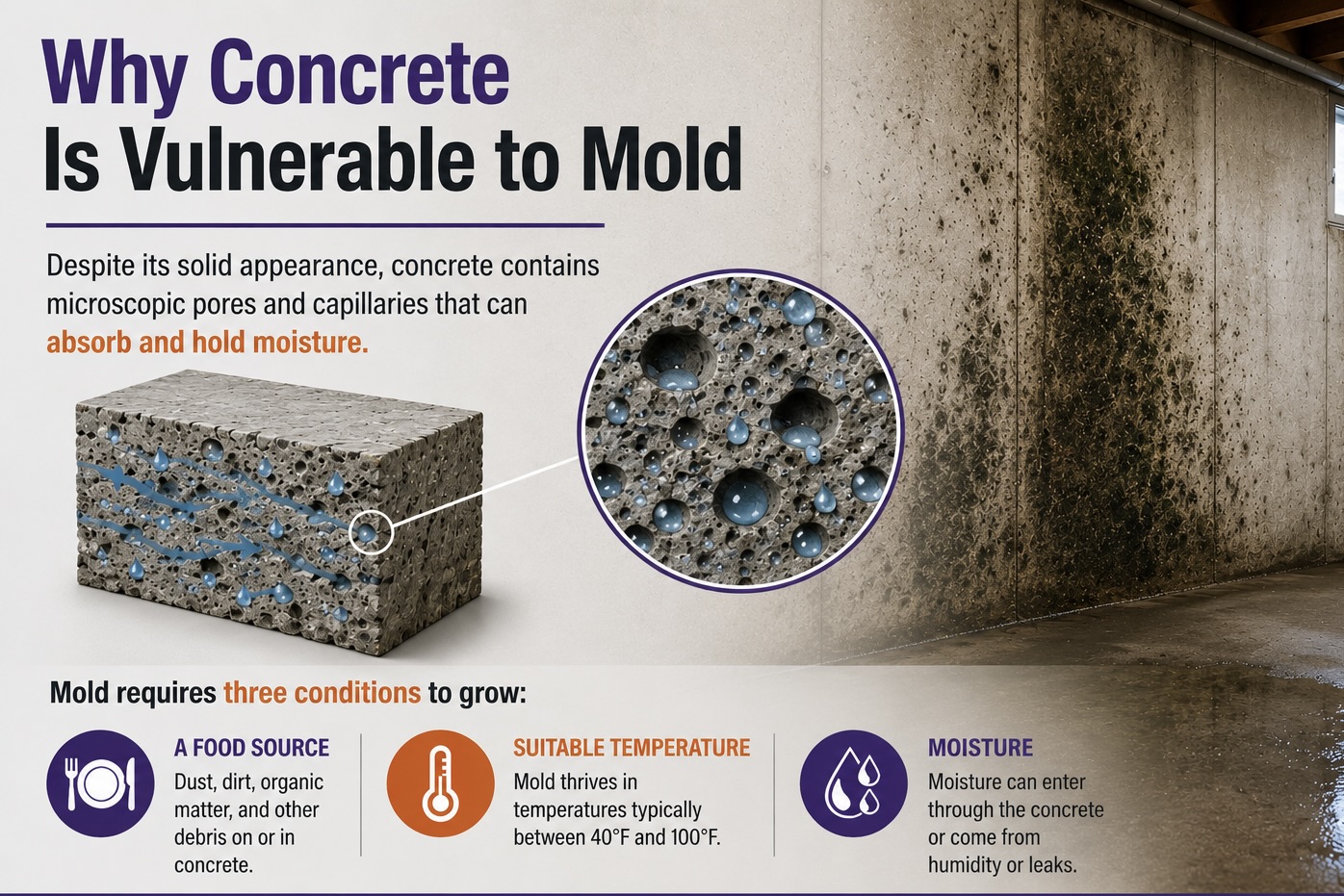 Can Mold Grow on Concrete? What Iowa Property Owners Need to Know